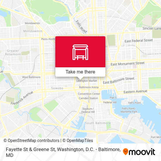 Fayette St & Greene St map