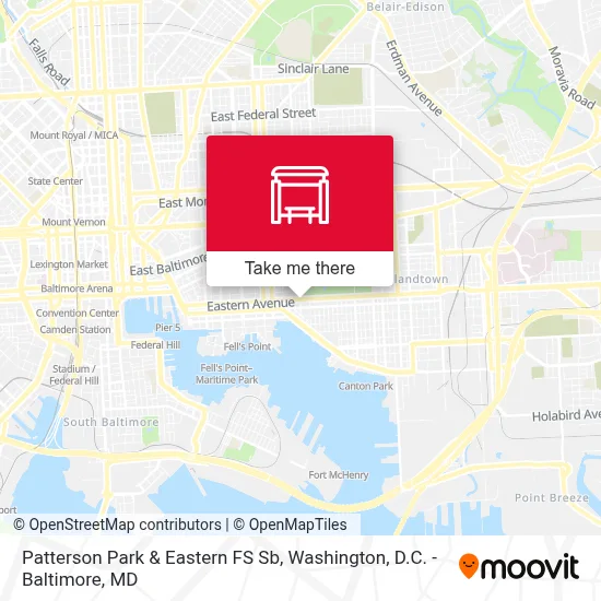 Patterson Park & Eastern FS Sb map