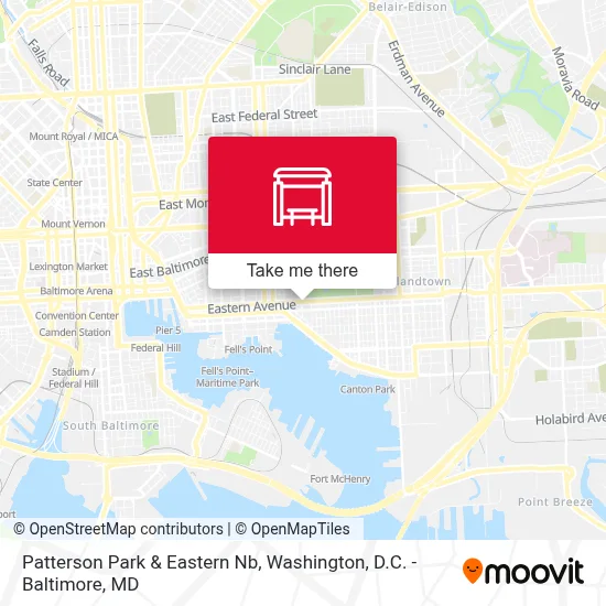 Patterson Park & Eastern Nb map