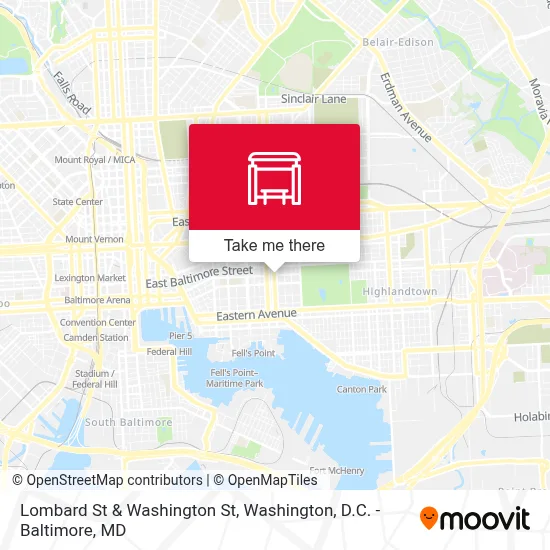 Lombard St & Washington St map