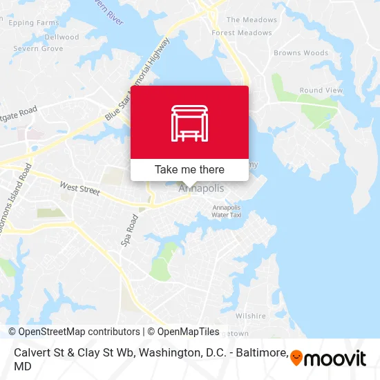 Calvert St & Clay St Wb map