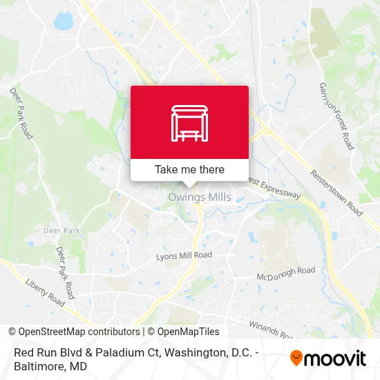 Red Run Blvd & Paladium Ct map