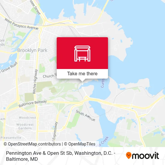 Pennington Ave & Open St Sb map