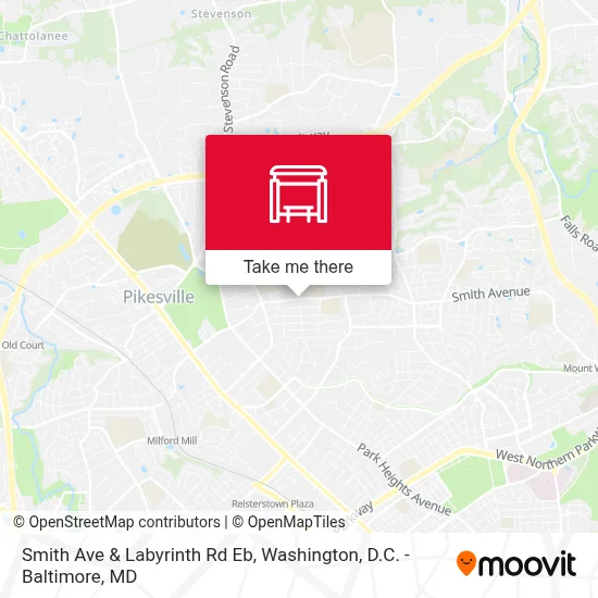 Smith Ave & Labyrinth Rd Eb map