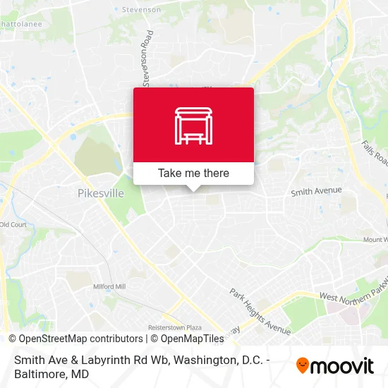 Smith Ave & Labyrinth Rd Wb map