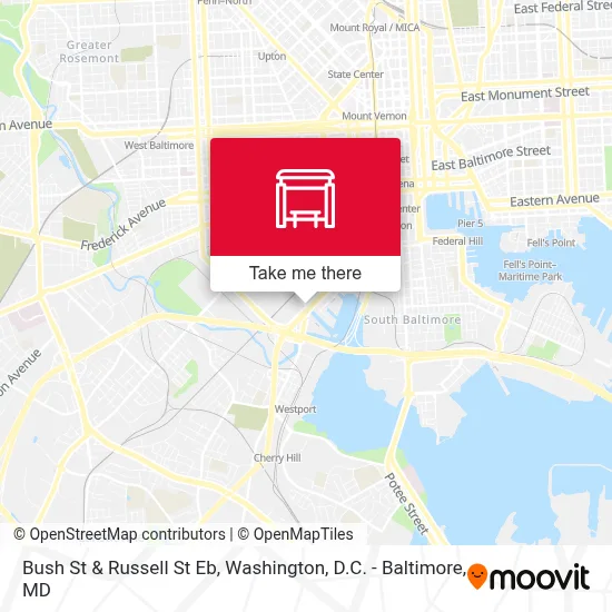 Bush St & Russell St Eb map