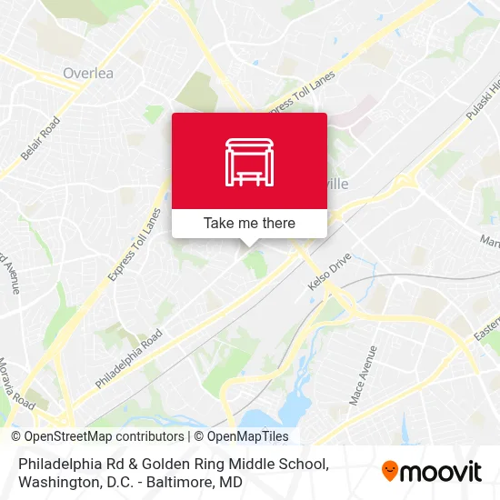 Philadelphia Rd & Golden Ring Middle School map