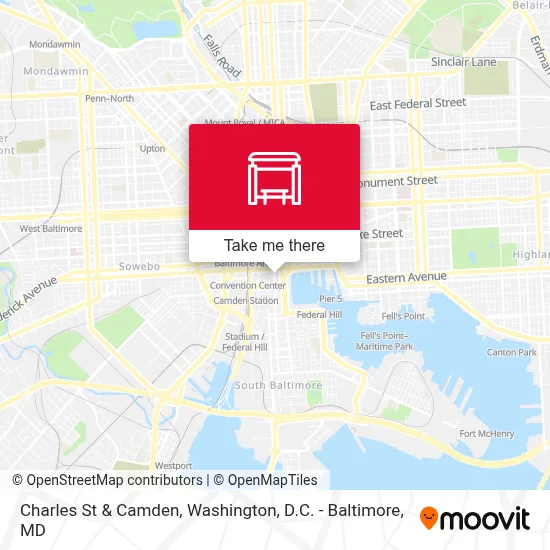 Charles St & Camden map