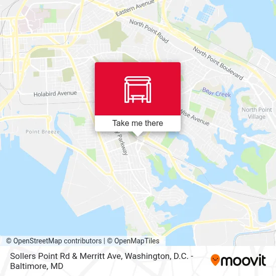 Sollers Point Rd & Merritt Ave map