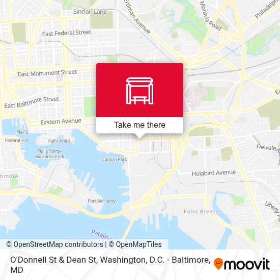 O'Donnell St & Dean St map