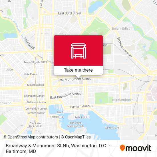 Broadway & Monument St Nb map