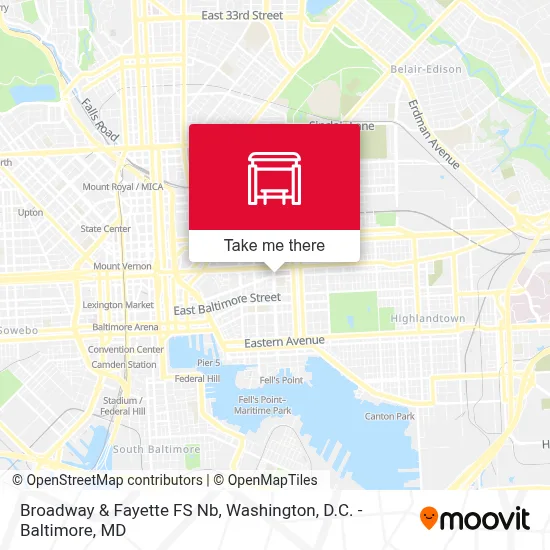 Broadway & Fayette FS Nb map
