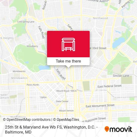 25th St & Maryland Ave Wb FS map