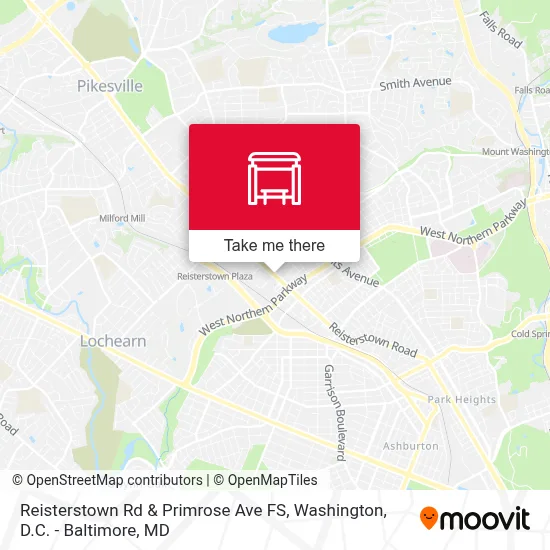 Reisterstown Rd & Primrose Ave FS map