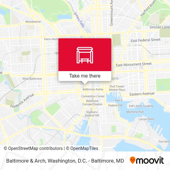 Baltimore & Arch map