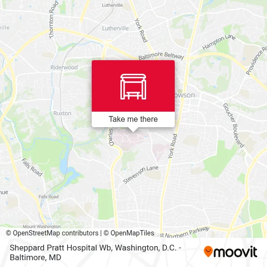 Sheppard Pratt Hospital Wb map