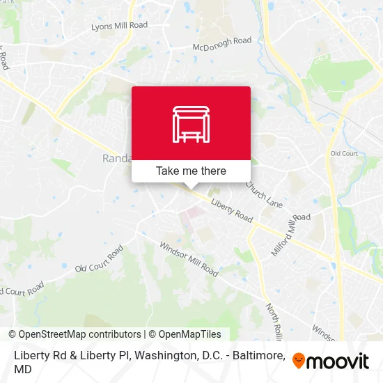 Liberty Rd & Liberty Pl map