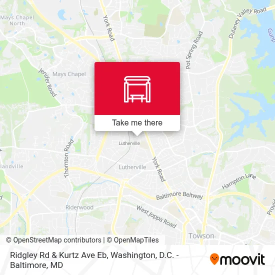 Ridgley Rd & Kurtz Ave Eb map