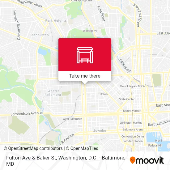 Fulton Ave & Baker St map