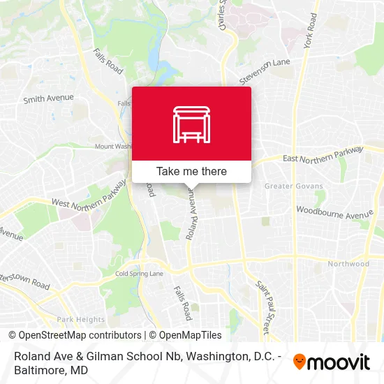 Roland Ave & Gilman School Nb map