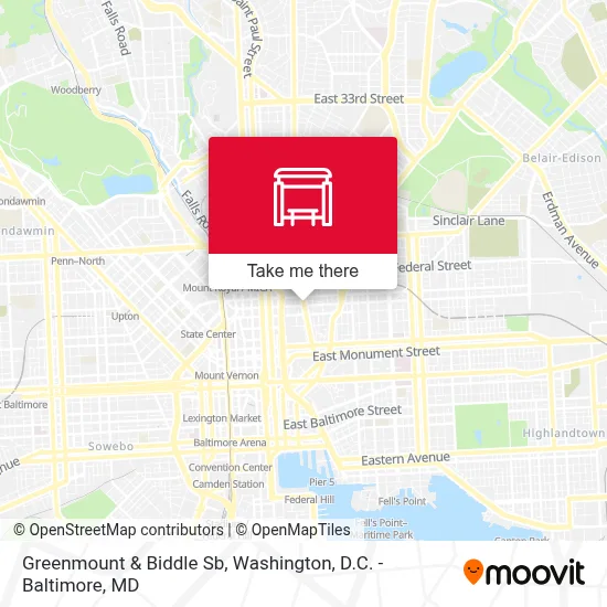 Greenmount & Biddle Sb map