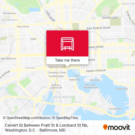 Calvert St Between Pratt St & Lombard St Nb map