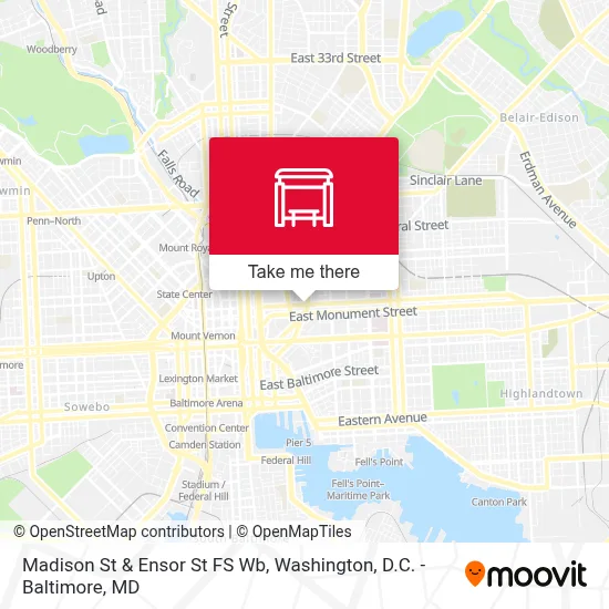 Madison St & Ensor St FS Wb map