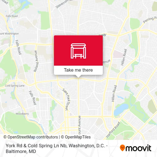 York Rd & Cold Spring Ln Nb map