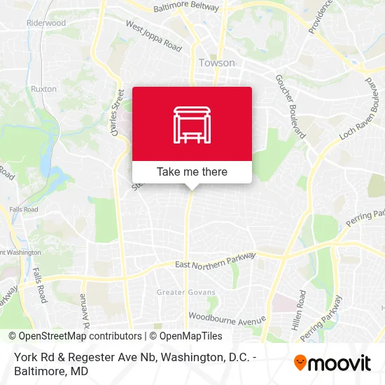 York Rd & Regester Ave Nb map