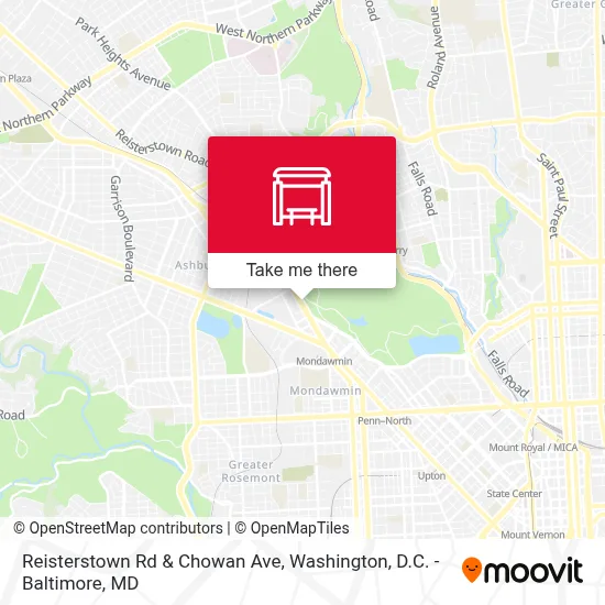 Reisterstown Rd & Chowan Ave map