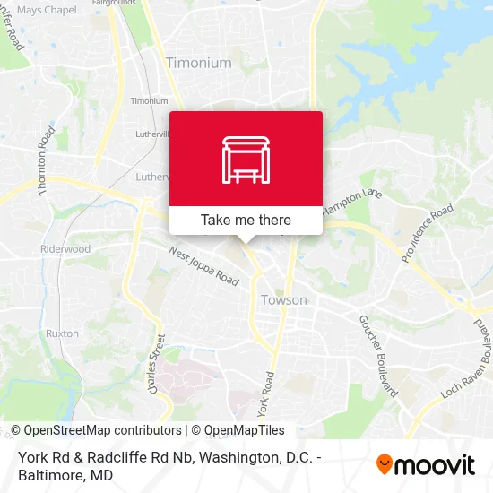 York Rd & Radcliffe Rd Nb map