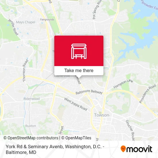 York Rd & Seminary Avenb map
