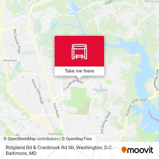 Ridgland Rd & Cranbrook Rd Sb map
