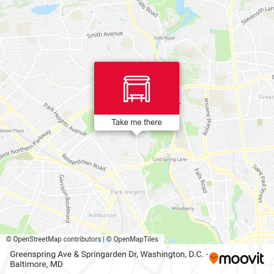 Greenspring Ave & Springarden Dr map