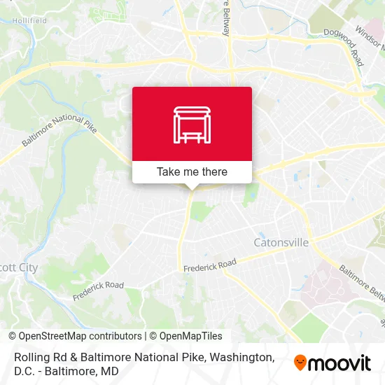 Rolling Rd & Baltimore National Pike map