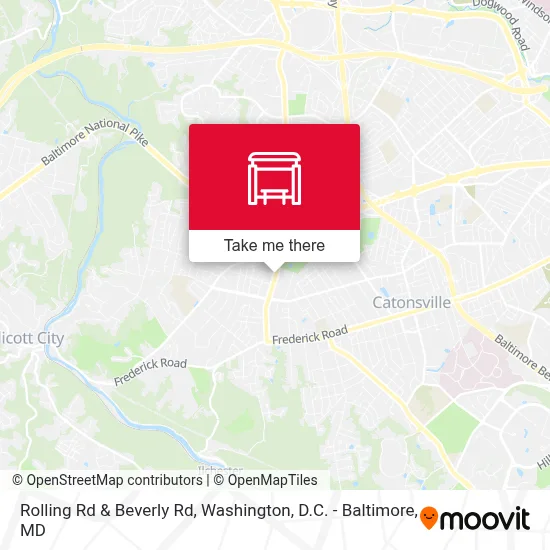 Rolling Rd & Beverly Rd map