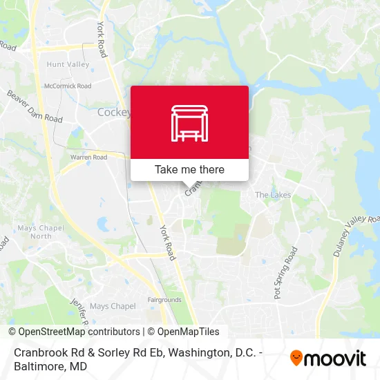 Cranbrook Rd & Sorley Rd Eb map