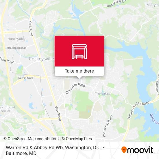 Warren Rd & Abbey Rd Wb map