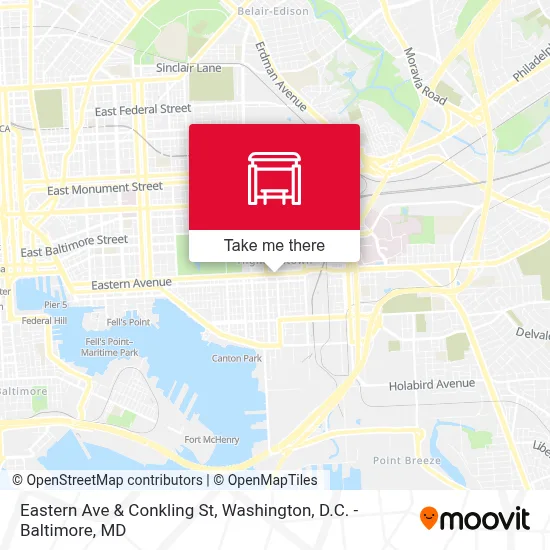 Eastern Ave & Conkling St map