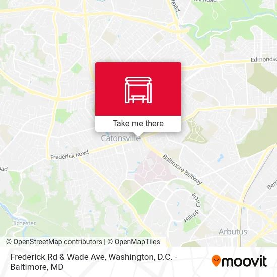 Frederick Rd & Wade Ave map