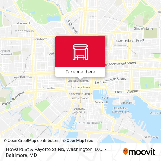 Howard St & Fayette St Nb map