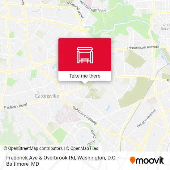 Frederick Ave & Overbrook Rd map