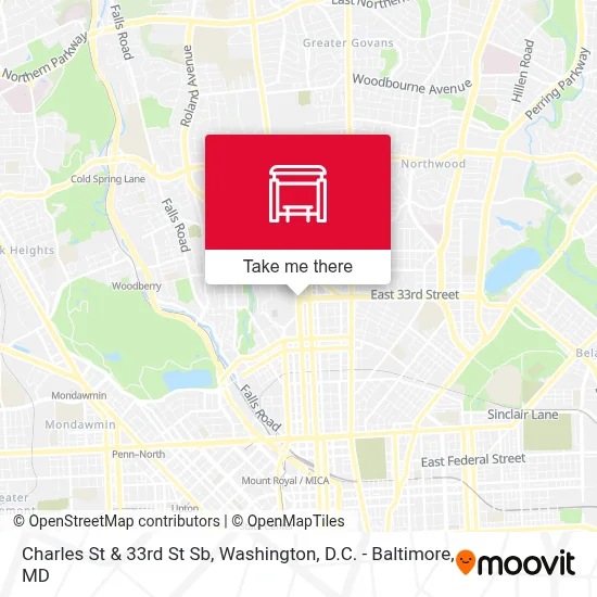 Charles St & 33rd St Sb map