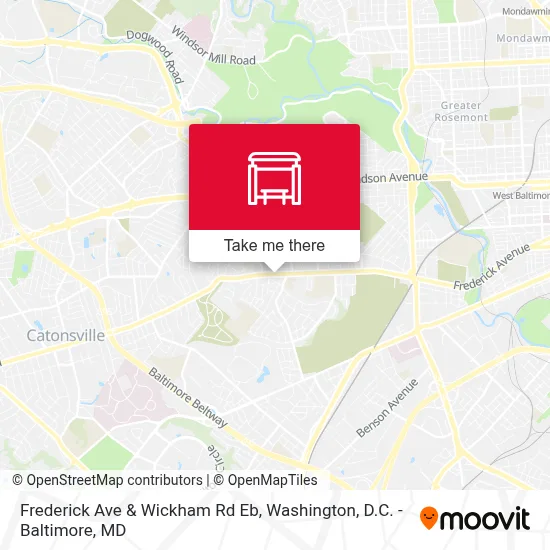 Frederick Ave & Wickham Rd Eb map