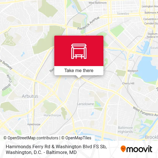 Hammonds Ferry Rd & Washington Blvd FS Sb map