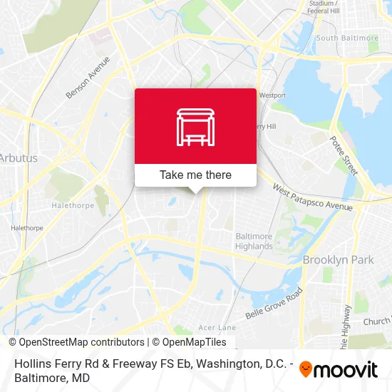 Hollins Ferry Rd & Freeway FS Eb map