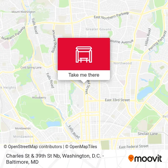 Charles St & 39th St Nb map