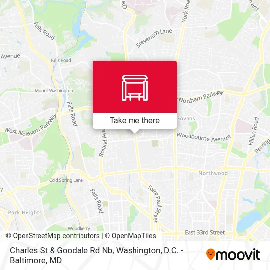 Charles St & Goodale Rd Nb map