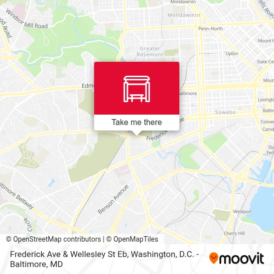Frederick Ave & Wellesley St Eb map