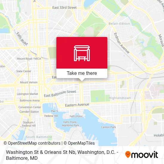Washington St & Orleans St Nb map